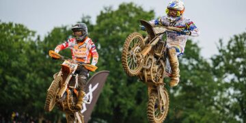 Dani Heitink und Dean Gregoire duellierten sich im ADAC MX Junior Cup 85 sehenswert ©ADAC Motorsport
