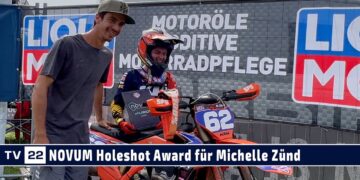 NOVUM Holeshot Award für Michelle Zünd beim LIQUI MOLY Motocross JuniorCup Möggers 2023