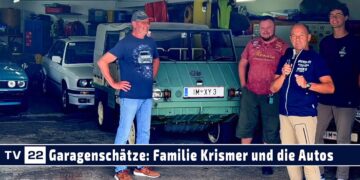 Garagenschätze: Markus, Hannes & Elias Krismer mit ihrer gemischten Garage als Familienangelegenheit