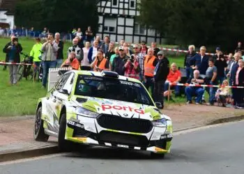 Marijan Griebel ist nach dem Sieg bei der 52. ADAC Rallye Stemweder Berg zum dritten Mal Deutscher Rallyemeister geworden ©ADAC Motorsport