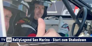 RallyLegend 2023 | Die Autos beim Start zum Shakedown in San Marino