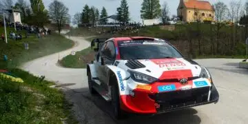 Toyota-Pilot Elvyn Evans (GBR) ist der schärfste Verfolger von WM-Spitzenreiter Kalle Rovanperä ©ADAC Motorsport