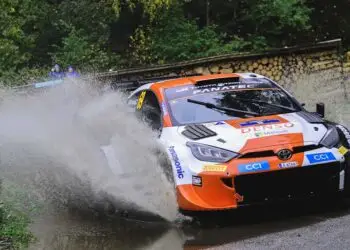 WM-Leader Kalle Rovanperä liegt bei der Central European Rally nach der Freitagsetappe in Führung ©ADAC Motorsport