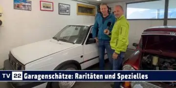 Garagenschätze: Audi S2 Coupe, ein Mini und ein Golf II GTI stehen in der Garage von Martin Mader