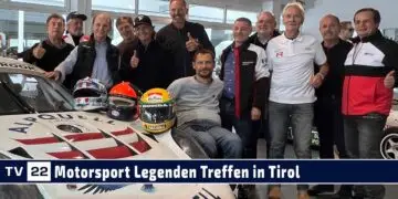 Motorsport-Weltmeister-Treffen Jost Capito und seine Laudatio auf Jo Leberer bei Auto Falbesoner