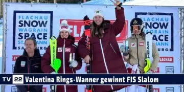 SPORT TV22: Die Nachwuchs Ski-Fahrerin Valentina Rings-Wanner gewinnt FIS Slalom in Flachau