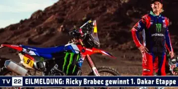 RALLY DAKAR Newsflash – Branch gewinnt 1. Etappe nach Zeitgutschrift, Brabec (Honda) Schnellster