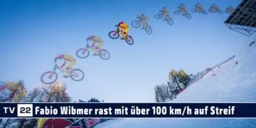 Weltpremiere auf der Streif: Fabio Wibmer mit über 100 km/h auf der schwierigsten Abfahrt der Welt