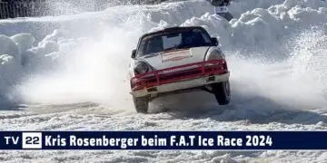 MOTOR TV22: Kris Rosenberger mit seinem Africa Rally Porsche 911 beim F.A.T. Ice Race 2024