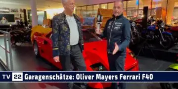 Garagenschätze: Ein legendärer Ferrari F40 steht in der öffentlichen Garage von Oliver Mayer