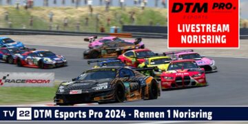 LIVE Rennen 1 Norisring | DTM eSports Championship 2024 powered by RaceRoom