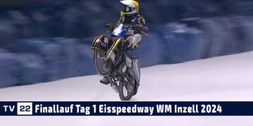 Ice Speedway WM Inzell: Finallauf Samstag –  Max Niedermaier schlägt Martin Haarahiltunen 2024