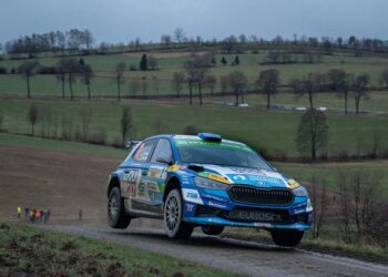 Julius Tannert gewann mit Frank Christian die ADAC Rallye Erzgebirge zum zweiten Mal hintereinander