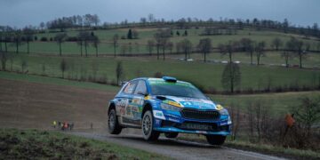 Julius Tannert gewann mit Frank Christian die ADAC Rallye Erzgebirge zum zweiten Mal hintereinander