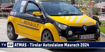 MOTOR TV22: Renault Twingo RS von Udo Schrettl beim Autoslalom Maurach | 50. Saison ATMAS Autoslalom