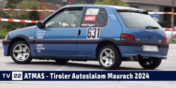 MOTOR TV22: Der Peugeot 106 GTI von Martin Egger beim Autoslalom Maurach 50. Saison ATMAS Autoslalom