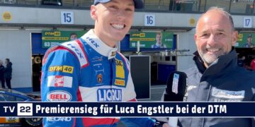 MOTOR TV22: DTM-Debütsieg von Luca Engstler im LIQUI MOLY Lamborghini vor Maro Engel und Luca Stolz