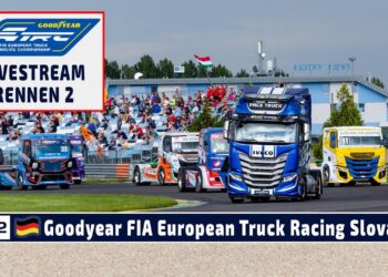 🇩🇪 LIVE vom Slovakiaring: R2 Goodyear FIA European Truck Racing Championship – 8. Juni 2024