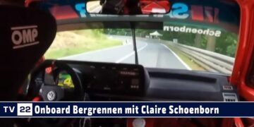MOTOR TV22: Onboard Claire Schoenborn auf VW Golf 1 STW beim Glasbachrennen mit technischen Details