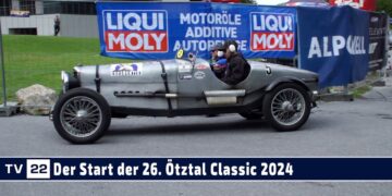 MOTOR TV22: Der Start mit allen Oldtimern zur 26. Ötztal Classic in Längenfeld 2024