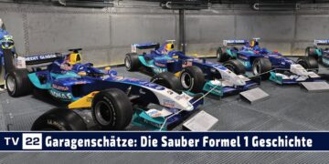 Garagenschätze: Sauber Formel 1 Polygon mit allen Modellen von 1993-2005 in der autobau erlebniswelt