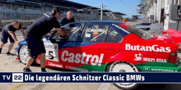 MOTOR TV22: Schnitzer Classic BMW 320i E36 STC & BMW E36 STW  beim Oldtimer Grand Prix 2024