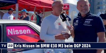 MOTOR TV22: Kris Nissen im BMW E30 M3 beim Oldtimer Grand Prix 2024