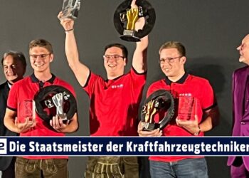 Die Sieger der Kraftfahrzeugtechniker bei der STAATSMEISTERSCHAFT Fahrzeugtechnik Tirol 2024