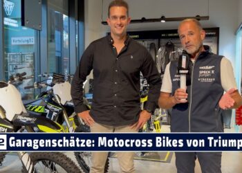 Garagenschätze: Triumph Motocross Bikes und Motorräder bei der Dörr Group in der Motorworld