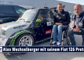 MOTOR TV22: Alex Wechselberger mit seinem Fiat 126 Proto beim Finale des ATMAS Autoslalom 2024