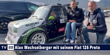 MOTOR TV22: Alex Wechselberger mit seinem Fiat 126 Proto beim Finale des ATMAS Autoslalom 2024