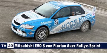 MOTOR TV22: Mitsubishi EVO 3 von Franz Auer beim Schotter Rallye-Sprint 2024 in Freilassing