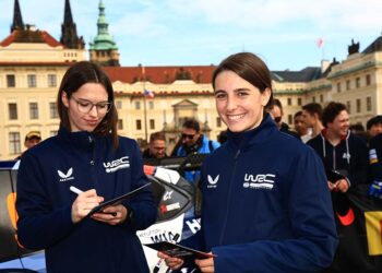 Die junge deutsche Rallye-Pilotin Claire Schönborn beeindruckte die Juroren und die Fans mit schnellen Zeiten bei der Central European Rally