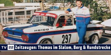 Motorsport Zeitzeugen: Thomas Kleiner mit NSU Prinz im Slalom & Ford Escort am Berg &  Rundstrecke