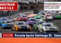 LIVE: Porsche Sprint Challenge Valencia Race 5 & 6 Sport & Club Division – 22.02.2025