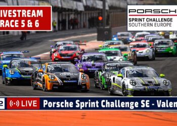 LIVE: Porsche Sprint Challenge Valencia Race 5 & 6 Sport & Club Division – 22.02.2025