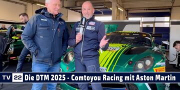 MOTOR TV22: Teamchef Kris Nissen mit Aston Martin und Comtoyou Racing beim DTM Test in Oschersleben