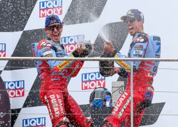 Marc und Alex Marquez freuen sich auf den Sachsenring (l-r)