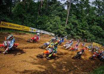 Vier Veranstaltungen, vier Gesamtsieger: Max Nagl (12), Marcel Stauffer (401) und Noah Ludwig (300) wollen in Abwesenheit von Jeffrey Herlings einen weiteren Sieg