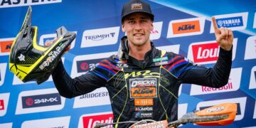 Marcel Stauffer holte am Samstag in Bielstein seinen zweiten Laufsieg in der ADAC MX Masters-Klasse