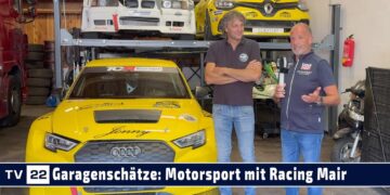 Garagenschätze: Audi RS 3 LMS TCR und BMW M3 GTR in der Motorsport Garage von Markus Mair