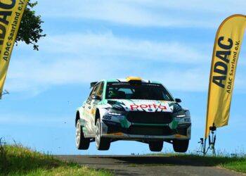Marijan Griebel und Ella Kremer peilen bei der ADAC Saarland-Pfalz Rallye den nächsten Sieg an