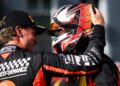 im Zimmermann (links) und Leyton Fourie heißen die Sieger des zweiten Laufs des ADAC GT Masters