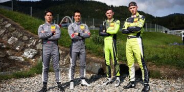 Titelaspiranten: (v.li.) Berkay Besler, Gabriele Piana, Jay Mo Härtling und Enrico Förderer