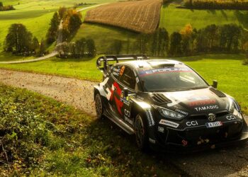 Der Finne Kalle Rovanperä (Toyota GR Yaris Rally1) holte bei der Central European Rally den Gesamtsieg