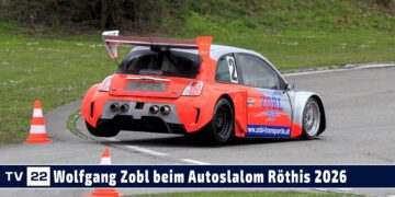 MOTOR TV22: Wolfgang Zobl beim Autoslalom Röthis vom Vorarlberger Dinovino Automobil Cup