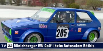 MOTOR TV22: Kurt Flatz mit dem VW Golf I Autoslalom Röthis | Vorarlberger Dinovino Automobil Cup