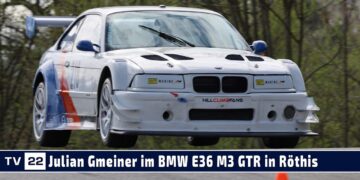 MOTOR TV22: Julian Gmeiner im BMW E36 M3 GTR beim Autoslalom Röthis | Dinovino Automobil Cup