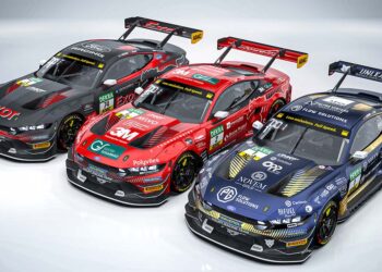 Das Haupt Racing Team hat sich für eine prägnante, cleane Optik entschieden, die einen hohen Wiedererkennungswert und große Individualität für die drei Fahrerduos bietet (Foto: Haupt Racing Team)