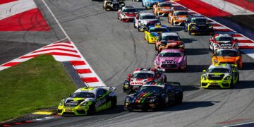 Volles Feld in der ADAC GT4 Germany auf dem Red Bull Ring